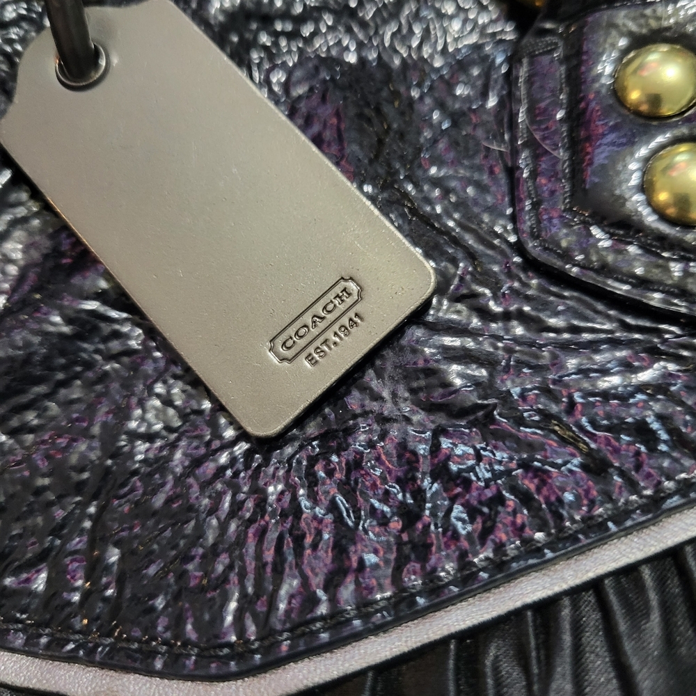 Vintage!! COACH ASHLEY GATHERED SATEEN 2-WAY SATCHEL F20084 SHOULDER BAG - Picture 6 of 7